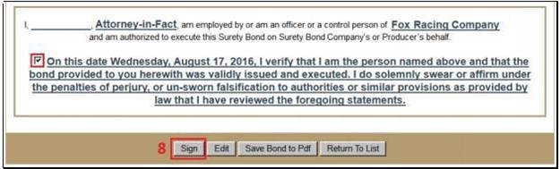 Select the Sign button